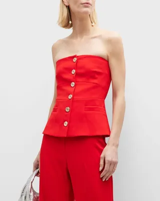 Tucuman Strapless Crepe Stretch Top