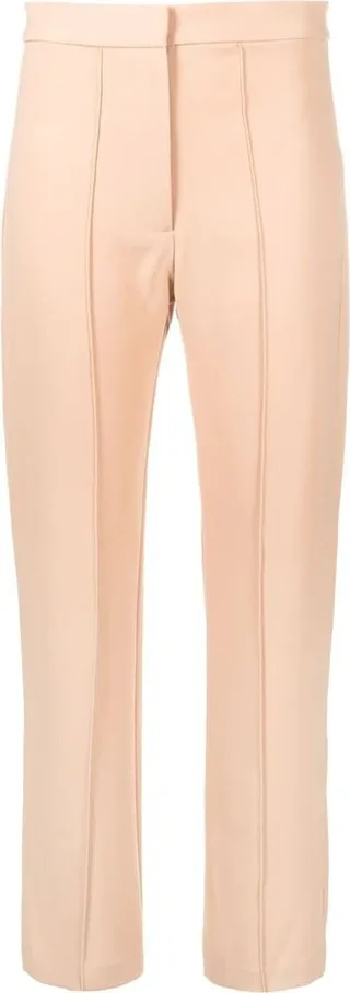 Pleat-Detail Straight-Leg Trousers