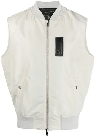 Logo-Patch Zip-Up Gilet