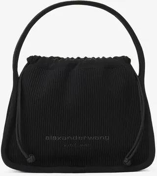 Alexander Wang Women's Ryan Small Bag In Rib Knit Black
