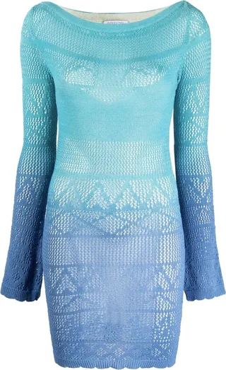 Ombré Crochet Mini Dress