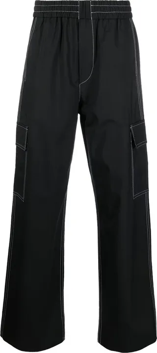 Wide-Leg Cargo Trousers