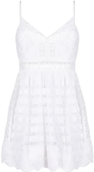 Embroidered Mini Dress