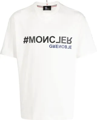 logo-stamp cotton T-shirt