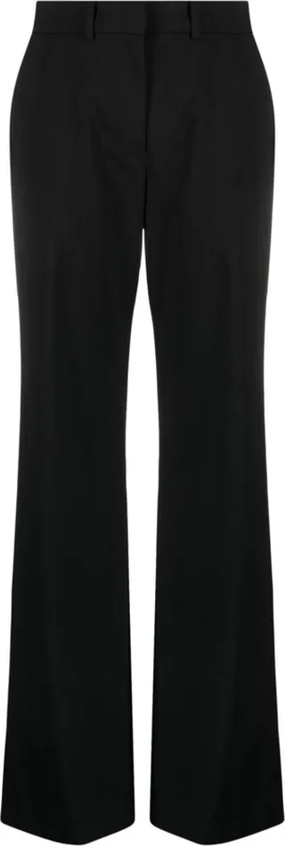 Plain Straight-Leg Trousers