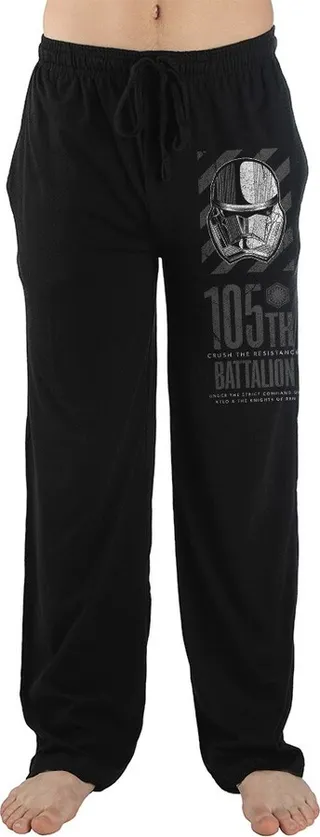 Star Wars Movie Storm Trooper Mens Black Sleep Pajama Pants-Medium