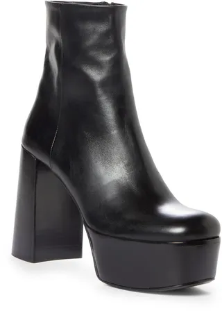 Square Toe Platform Bootie