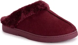 MUK LUKS Women's Polysuede Clog -Merlot S (5-6)