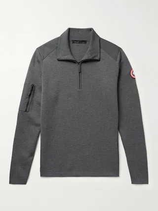 Stormont Slim-Fit CORDURA-Trimmed Merino Wool Half-Zip Sweater