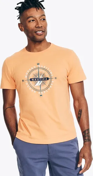 Sustainably Crafted Modern Maritime Graphic T-Shirt