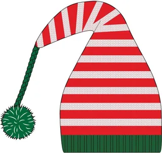 Red & White Stripe Christmas Sleep Cap
