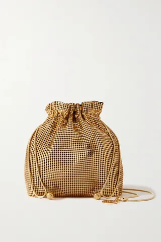 Rosantica - Eclisse Chainmail Bucket Bag - Metallic