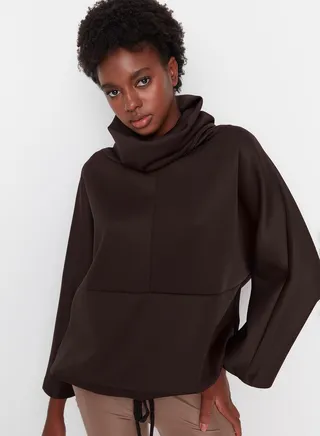 High Neck Oversized Sweatshirt