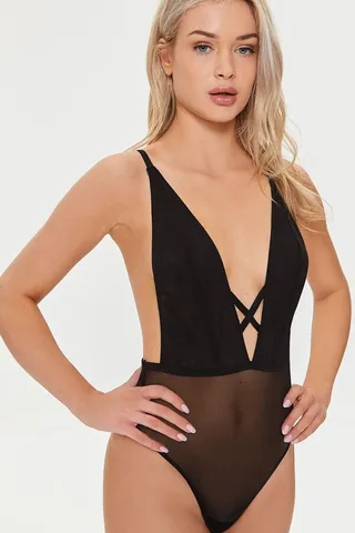 Mesh Thong Lingerie Bodysuit