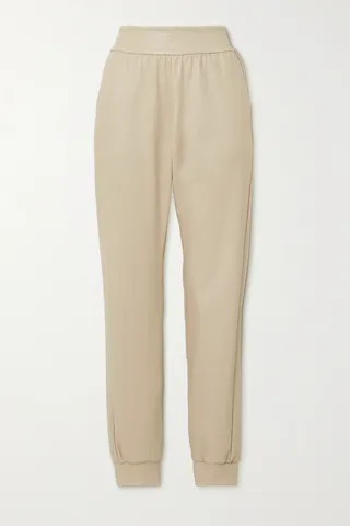 Commando - Faux Stretch-leather Track Pants - Neutrals