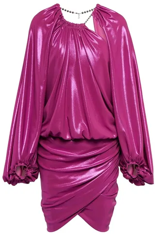 Karen lame georgette minidress