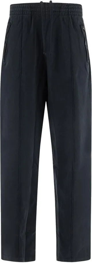 Elastic Waist Straight-leg Trousers