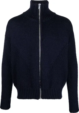 Chunky-Knit Zip-Up Jumper
