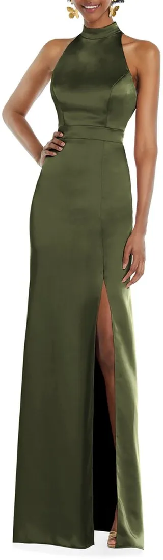 Open Back Charmeuse Gown