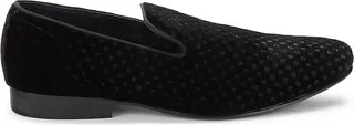 Polka Dot Velvet Loafers
