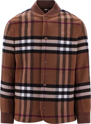 Wool jacket with iconic Check print