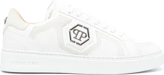 Hexagon-Logo Low-Top Sneakers
