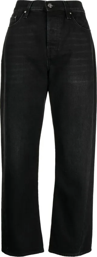 Twisted Seam Wide-Leg Jeans