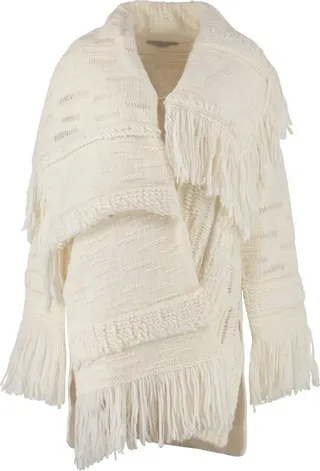 Stella McCartney Asymmetric Fringed Cape