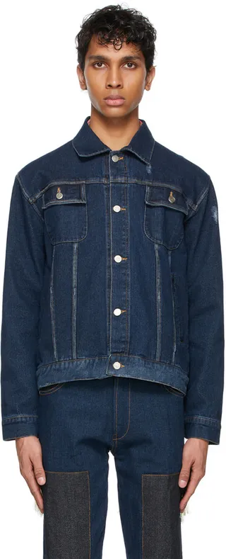 Youths in Balaclava Blue Denim 'Godstar' Jacket