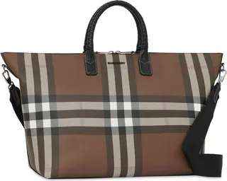 Giant Check E-canvas weekend bag