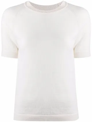 Short-Sleeve Cashmere Top