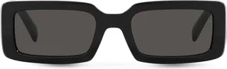Rectangular-Frame Logo-Print Sunglasses
