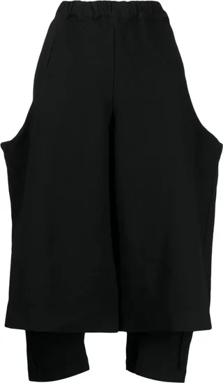 Two-Pocket Cotton Cropped Trousers