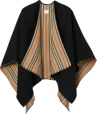 Burberry Wool Icon Stripe Cape