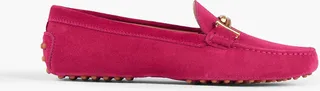 Double T suede loafers