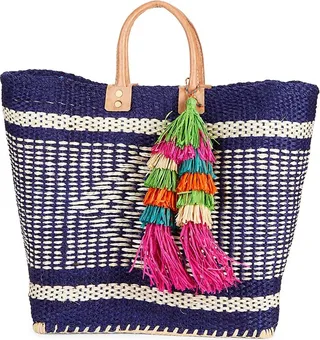 Ibiza Woven Raffia Tote