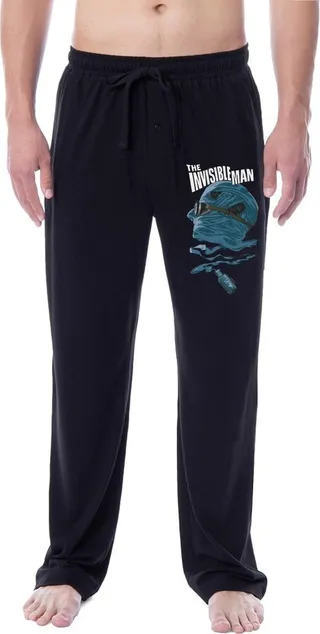 Universal Monsters Mens' The Invisible Man Halloween Sleep Pajama Pants (Large) Black