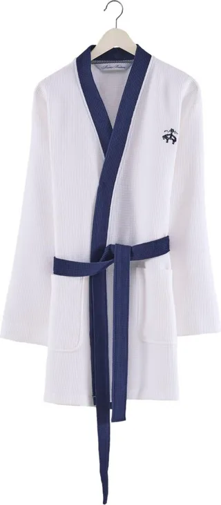 Brooks Brothers Waffle Kimono 34" Turkish Cotton Bathrobe Bedding