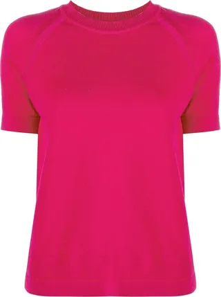 Short-Sleeved Cashmere Top
