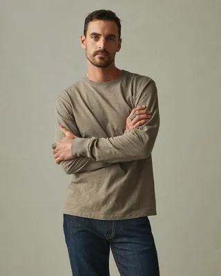Premium Slub Crew Tee Long Sleeve - Fallen Rock