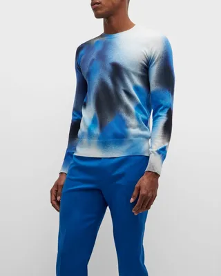 Men's Spray Paint Crew Sweater