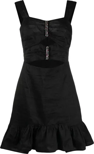 Cut-Out Ruched Dress