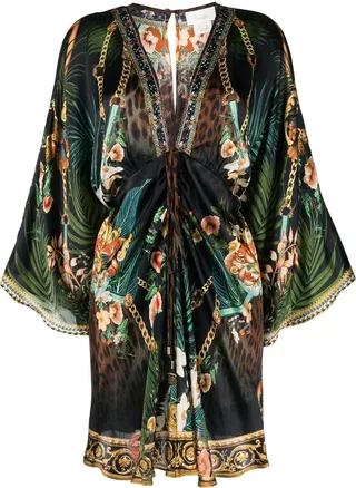 All-Over Graphic-Print Mini Dress