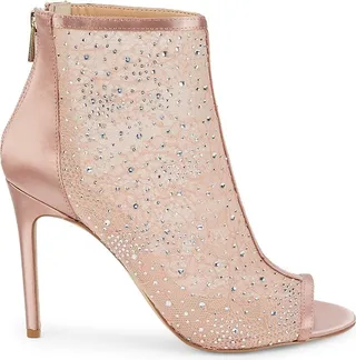 Jewel Embellished Lace Booties