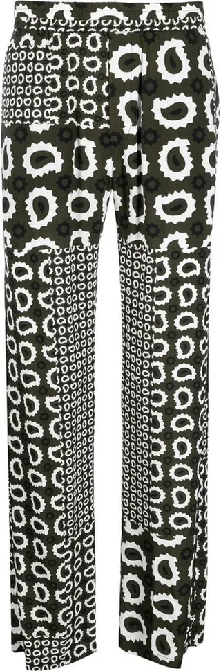 Paisley-Print Straight-Leg Trousers