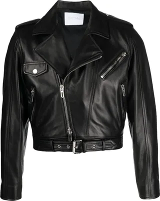 Double-Breasted Leather Jacket