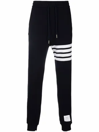 Waffle-Knit Cashmere Track Pants