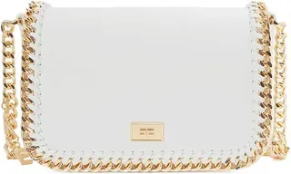 Elisabetta Franchi Ivory Crossbody Bag With Chain
