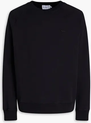 Appliquéd French cotton-terry sweatshirt