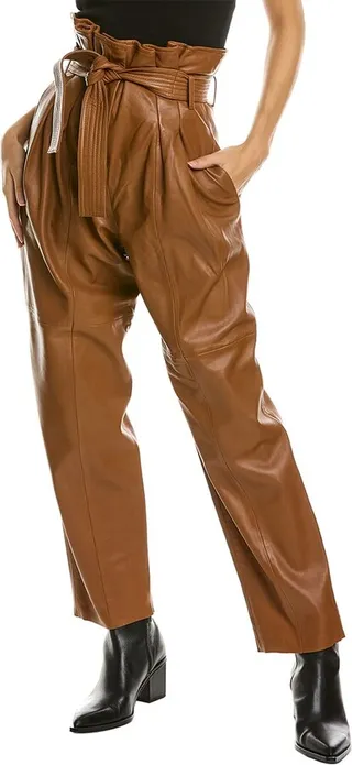 Lamarque Paperbag Leather Pant